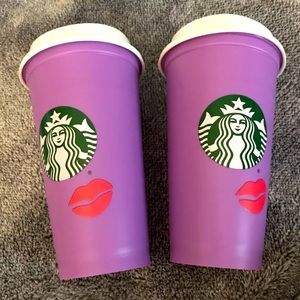Starbucks reusable color changing lips cup